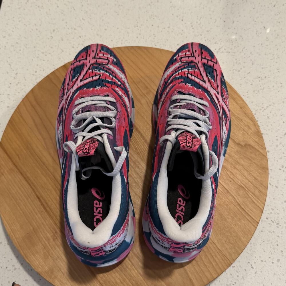 Asics Shoes Womens 9 Noosa Tri 15 Avant Garde Pink Restful Teal Running Sneakers - Picture 8 of 14